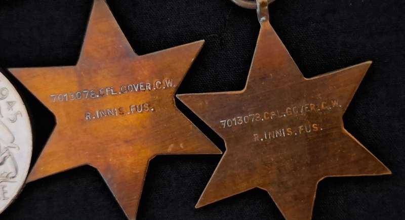 WW2  Territorial Efficiency Medal Group Full Sized And Miniature 7013078 CPL. GOVER C.W R.INNIS.FUS.