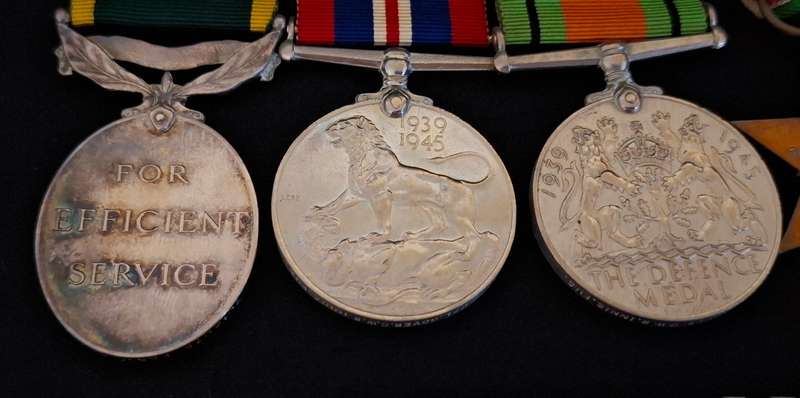 WW2  Territorial Efficiency Medal Group Full Sized And Miniature 7013078 CPL. GOVER C.W R.INNIS.FUS.