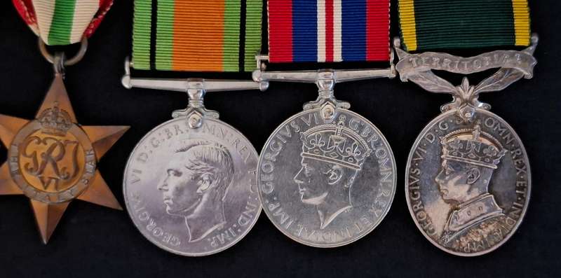 WW2  Territorial Efficiency Medal Group Full Sized And Miniature 7013078 CPL. GOVER C.W R.INNIS.FUS.