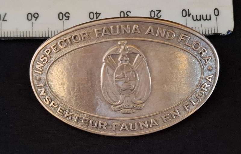 INSPECTOR / INSPEKTEUR --- FAUNA AND FLORA Cap Badge  TRANSVAAL   ---- VERY VERY RARE ----      E80