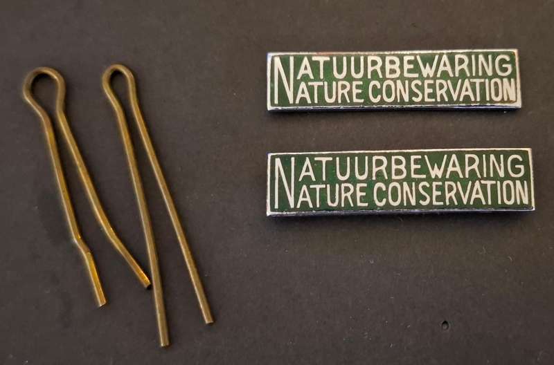NATURE CONSERVATION NATUUR BEWARING LAPEL BADGES  ( Size: 40 x 10mm )      E84