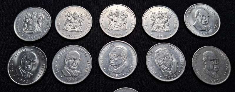 RSA One RAND LOT   ( Nickle )   ----------  ONE BID FOR THE LOT OF 24 COINS