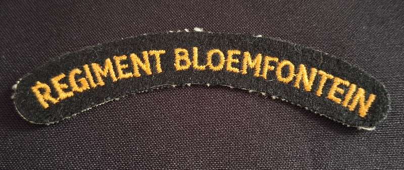 SADF REGIMENT BLOEMFONTEIN   Shoulder Title                        E99
