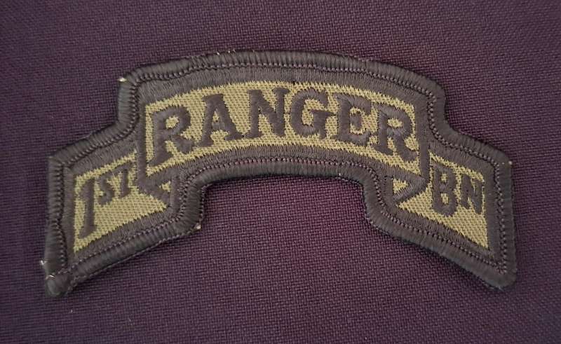 US ARMY 1ST RANGER BATTALION SCROLL PATCH                         W8