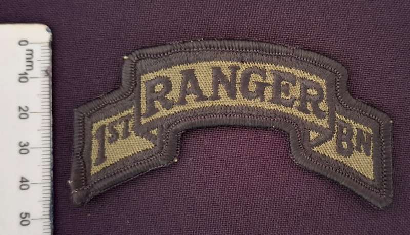 US ARMY 1ST RANGER BATTALION SCROLL PATCH                         W8