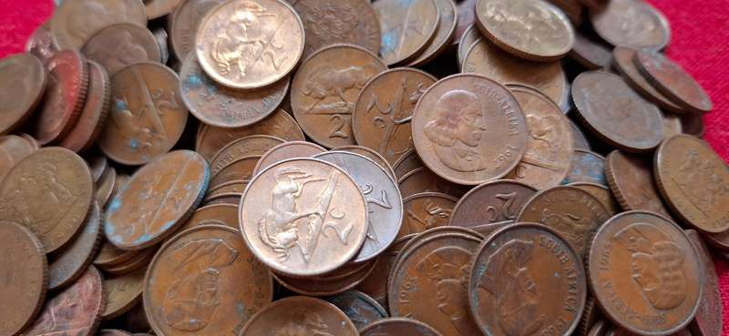 RSA TWO CENT LOT -------------1KG MIX DATES ---------------One Bid For The Lot         (A)