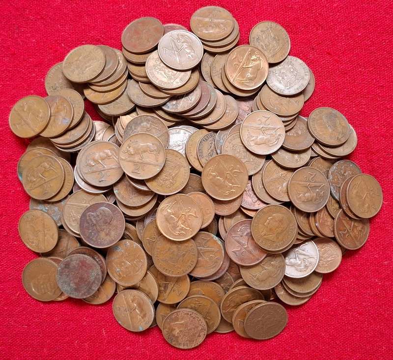 RSA TWO CENT LOT -------------1KG MIX DATES ---------------One Bid For The Lot         (C)