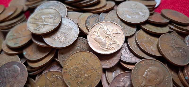 RSA TWO CENT LOT -------------1KG MIX DATES ---------------One Bid For The Lot         (C)