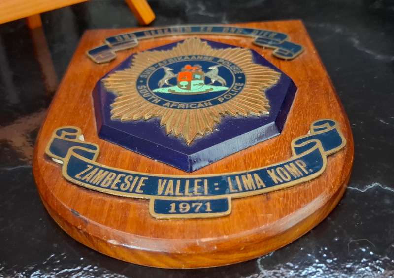 SAP ZAMBESIE VALLEI - LIMA KOMP 1971 --- ONS BESLER EN DIEN ---- PLAQUE