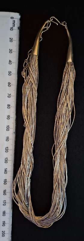 Sterling Silver .925 50 Strand Necklace ( Hallmarked SUNRISE 925 ) ( 40cm ) Weight 40g   See Photo's