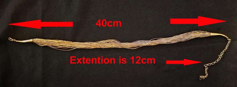 Sterling Silver .925 50 Strand Necklace ( Hallmarked SUNRISE 925 ) ( 40cm ) Weight 40g   See Photo's