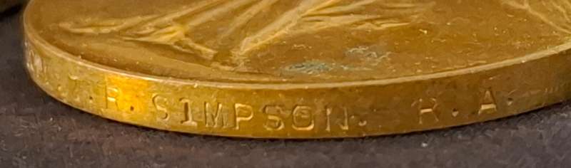 37929 CPL. T.R. SIMPSON R.F.A.   GUNNER  WOUNDED   Medal TRIO         No.14