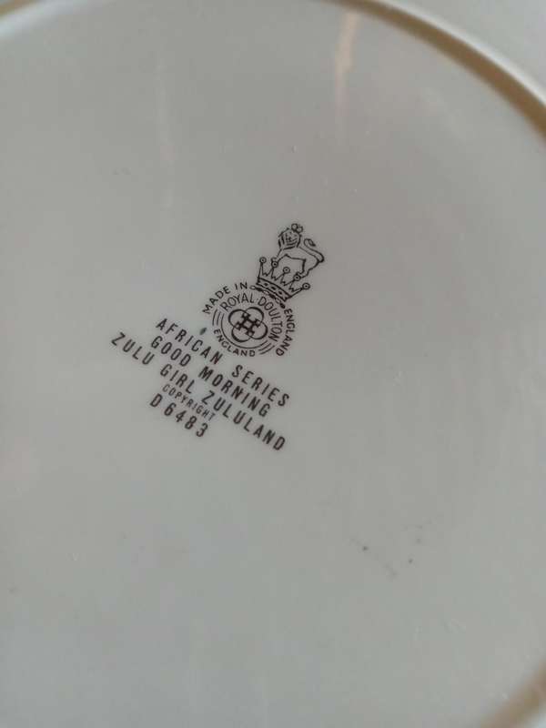 Royal doulton Zulu girl plate
