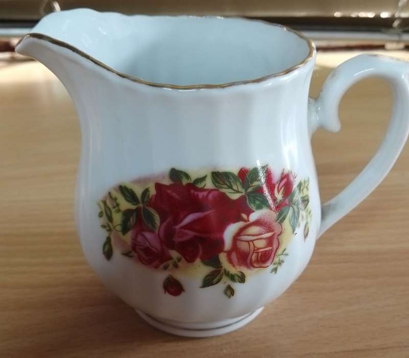 English Rose China creamer