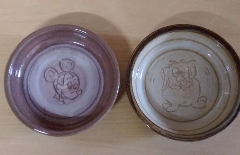 Disney theme pottery bowl