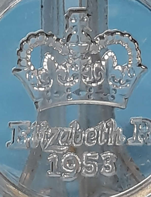 Queen elizabeth is glass ashtray 1953