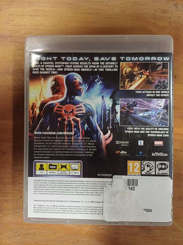 Spiderman: Edge of Time (Rare Find)