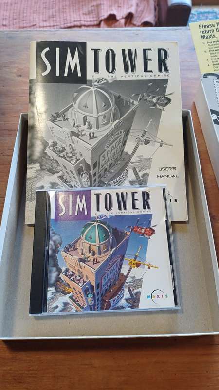 Sim Tower BIG BOX (Includes Copy of SimCity 2000 with Big box  manual)