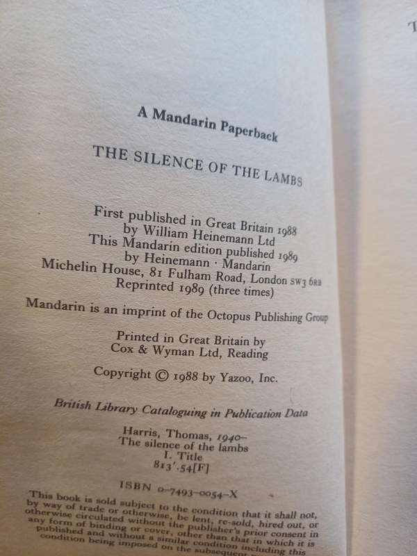 The Silence of the Lambs - Thomas Harris Paperback