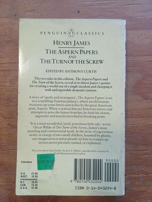 The Aspern Papers & The Turn of the Screw - Henry James  Paperback