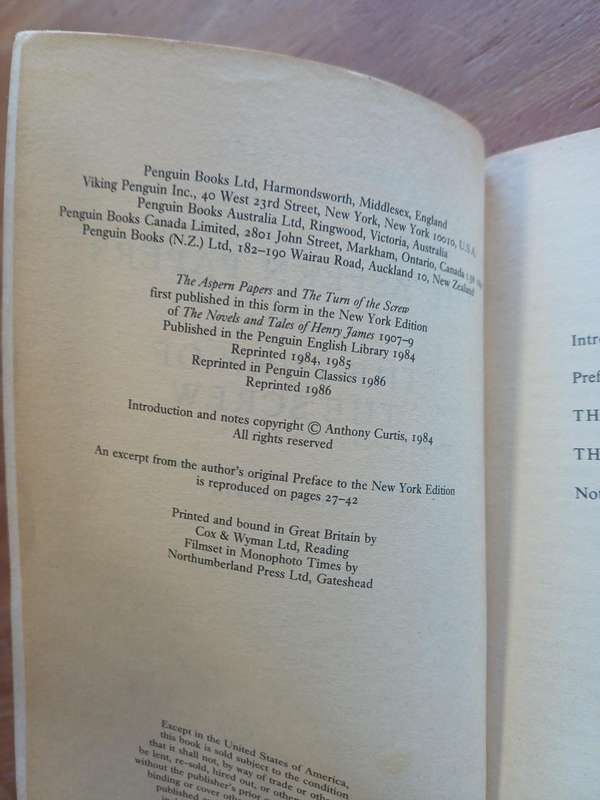 The Aspern Papers & The Turn of the Screw - Henry James  Paperback