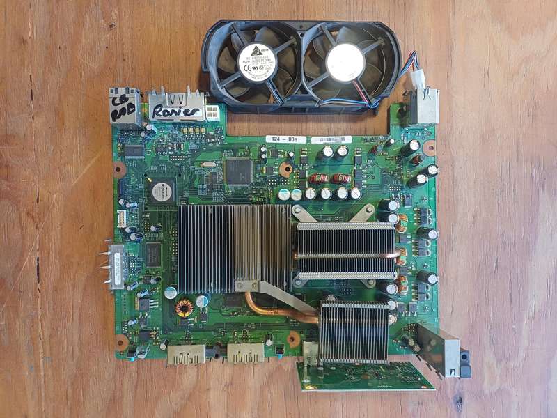 Xbox 360 Mother board and fan (Untested)
