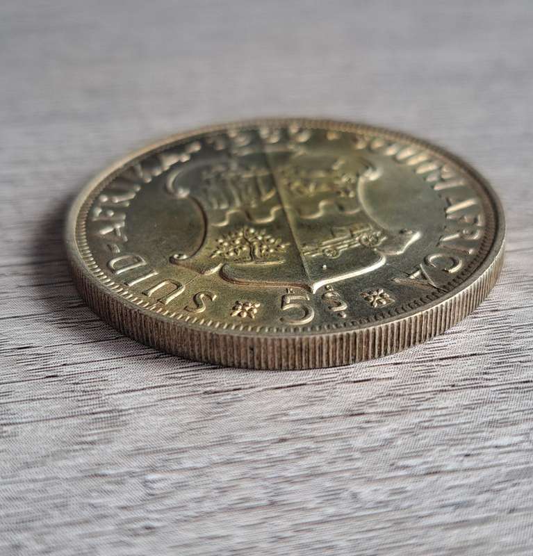 1960 South Africa 5 Shilling coin 1910 - 1960 Unity in Strength
