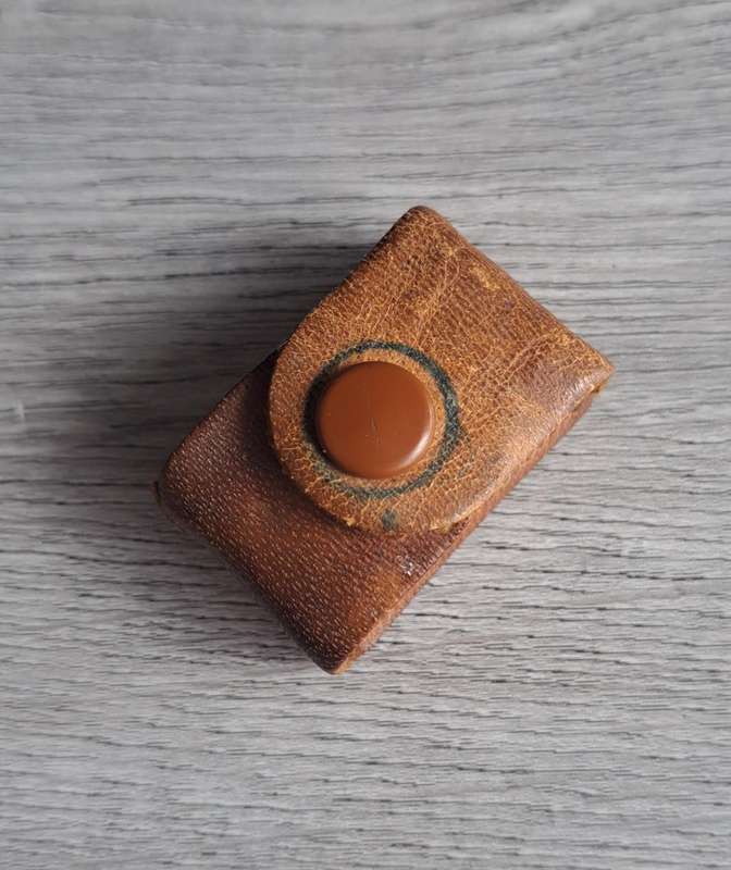 DUX pencil sharpener and leather pouch