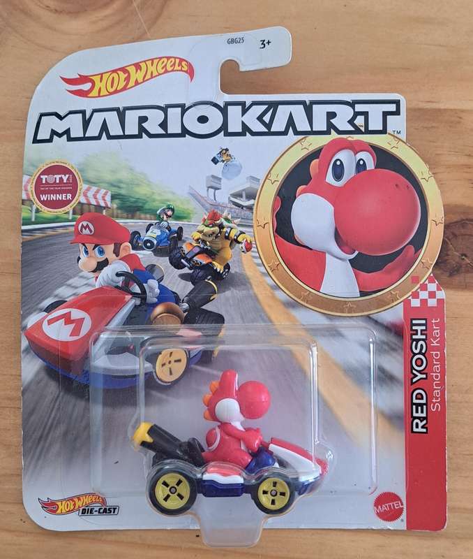 Hot Wheels Mario Kart Red Yoshi