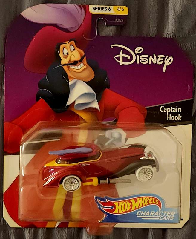 Hot Wheels Character Cars - Disney Captain Hook