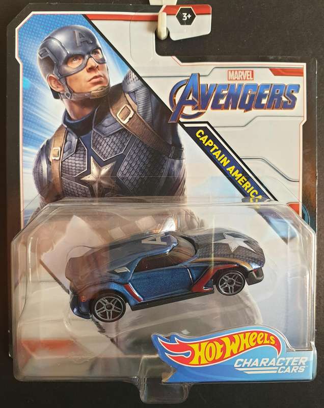 Hot Wheels Marvel Character Cars Captain America