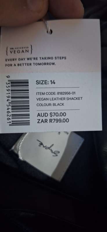 Supre Vegan Leather Jacket