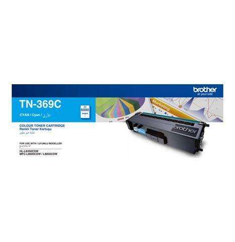 Brother TN-369C Cyan Toner Cartridge 6000 Pages Original 84GT530C141 Single-pack
