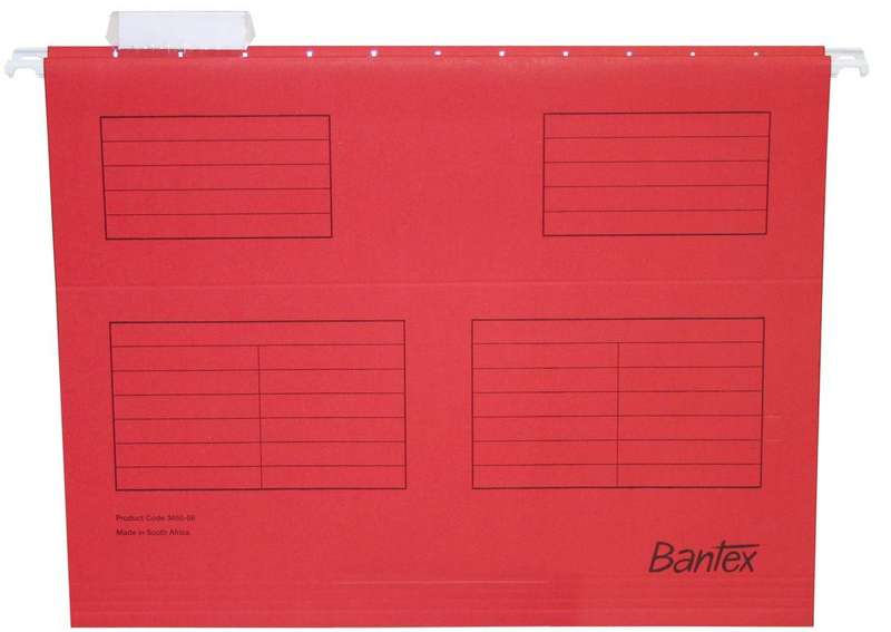 Bantex Suspension File A4 - 240x315 wide - 25's - Red