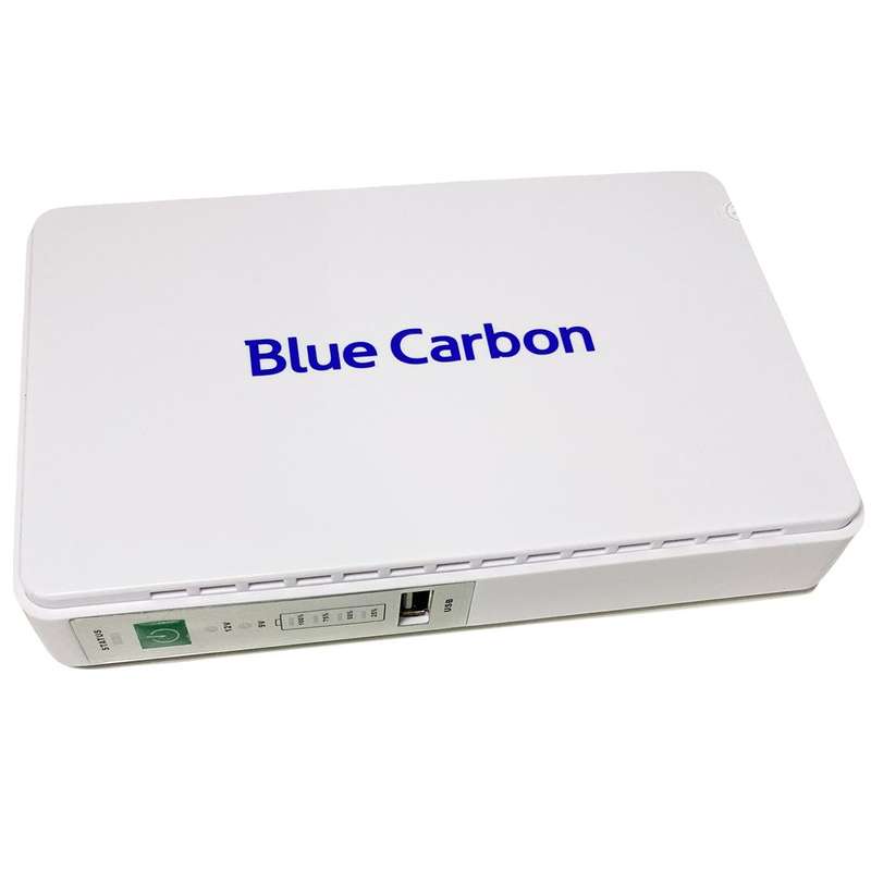 Blue Carbon Mini UPS for Wifi Router with 120cm Y Cable and Support POE