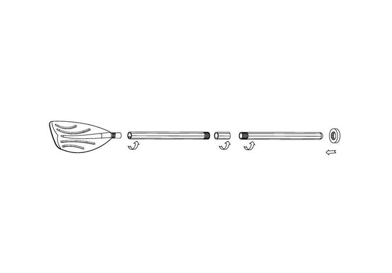 Intex - Kayak Paddle and Boat Oars Combo - Black/ Yellow