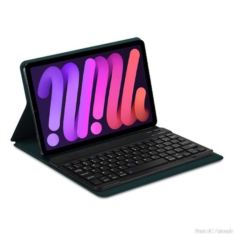 TUFF-LUV Bluetooth Folio keyboard Case for Apple iPad Mini 6 - Black