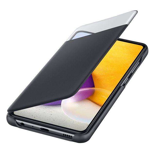 Samsung Original Smart S View Wallet Cover For Galaxy A72 - Black