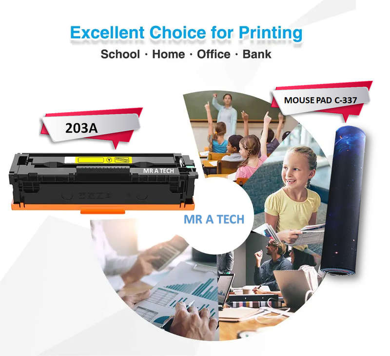 HP 203A (CF540A,CF541A,CF542A,CF543A) Compatible Toner (B/C/M/Y)