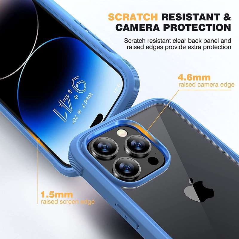 MIRACASE Screen Protector/Anti-Scratch Cover+ Lens Protector iPhone 14 Pro - Blue