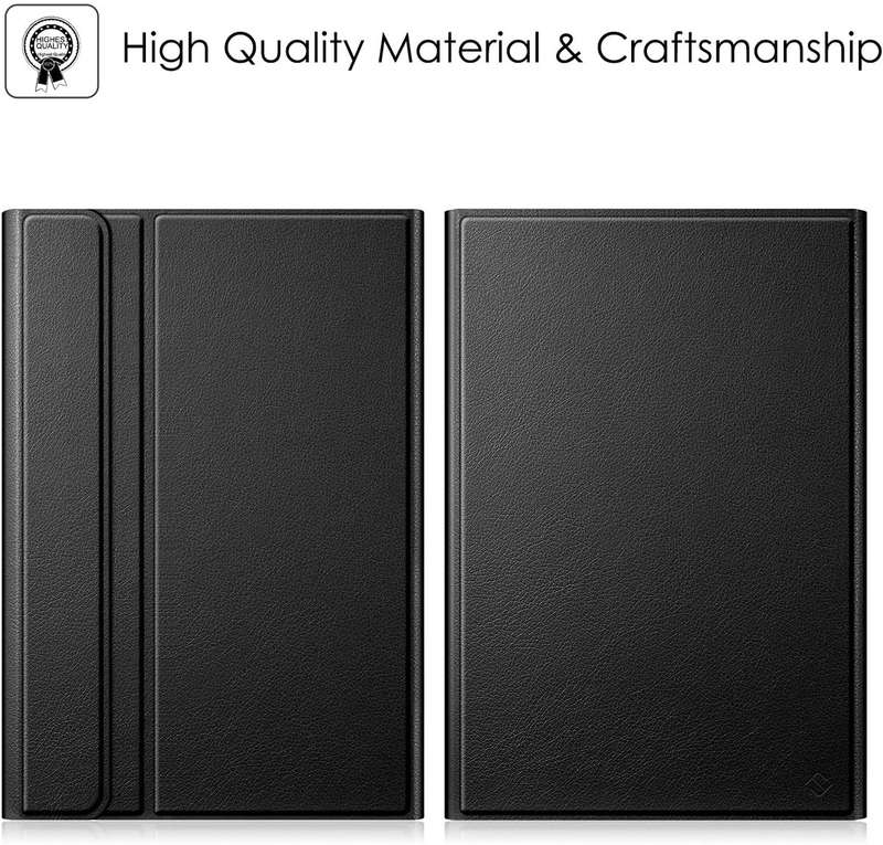 TUFF-LUV Bluetooth Keyboard case for Samsung Tab S7 FE 12.4 Black