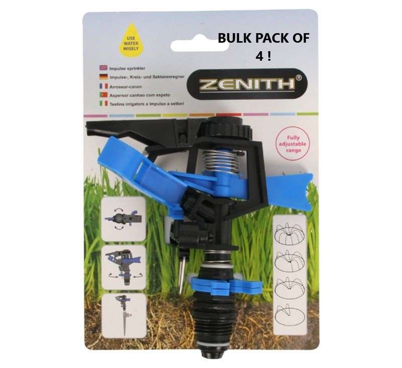 Bulk Pack x 4 Sprinkler Impulse-Head Zenith