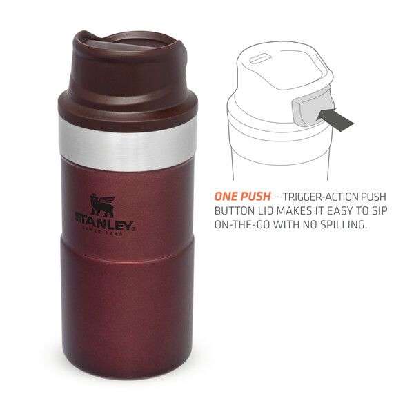 Stanley - Trigger-Action Travel Mug .25L - Hammertone Green - Wine