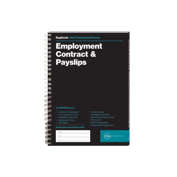 RBE: BRBE: BULK Pack Of 2 Employment Contract & Payslip Book