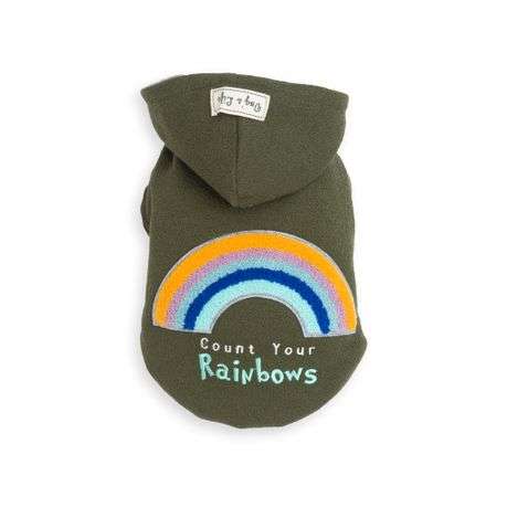 Dog's Life Count Your Rainbows Hoodie Green - S