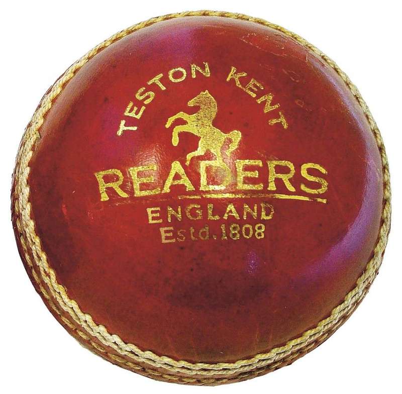 Readers County Supreme Leather Cricket Ball - 156GM - 4-Piece - Red