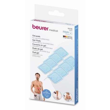 Beurer Gel Pad Replacement Set x8 for EM 59, EM 89 TENS / EMS Units 45x45mm
