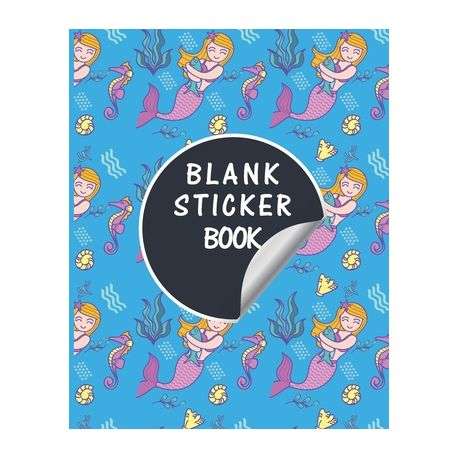 Blank Sticker Book: Mermaid Scales Softcover Blank Sticker Album, Sticker Album For Collecting Stick