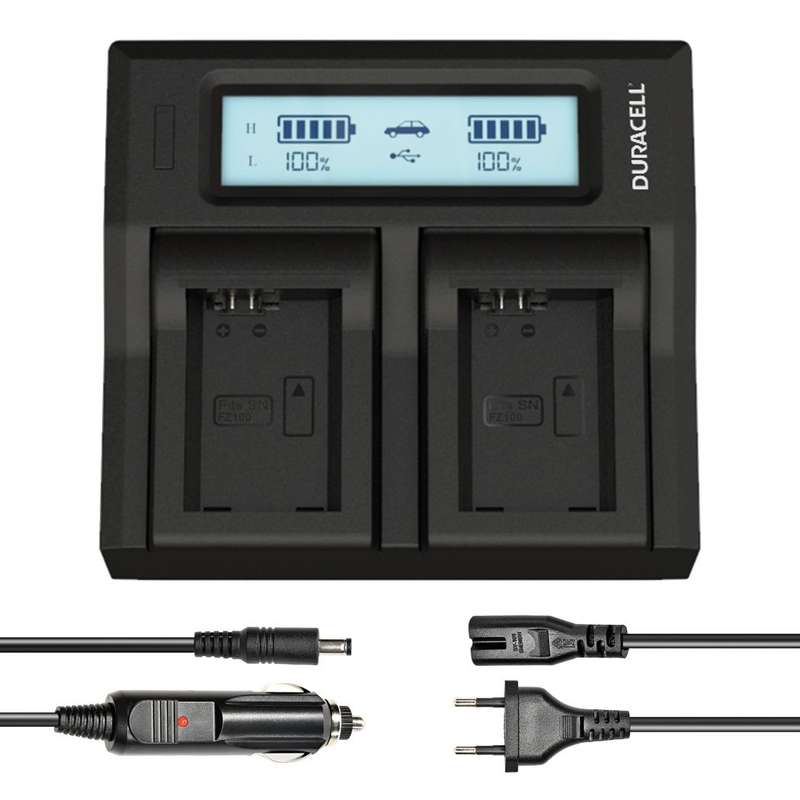 Dual Charger for Sony NP-FZ100 Batteries by Duracel
