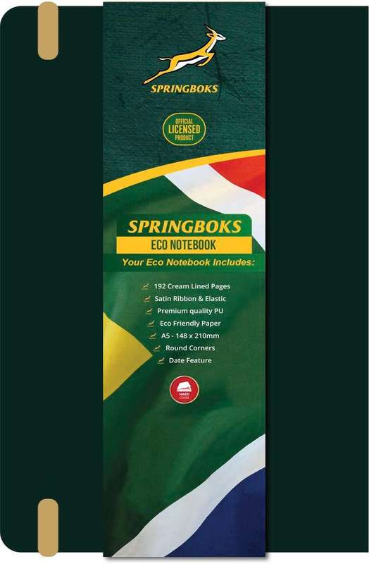 Springbok World Champions Eco Notebook, A5 - Giftset